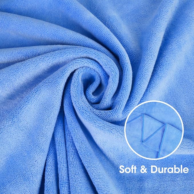 JML Bath Towel, Microfiber Bath Towels Set 4 Pack 30" x 60" - Image 3