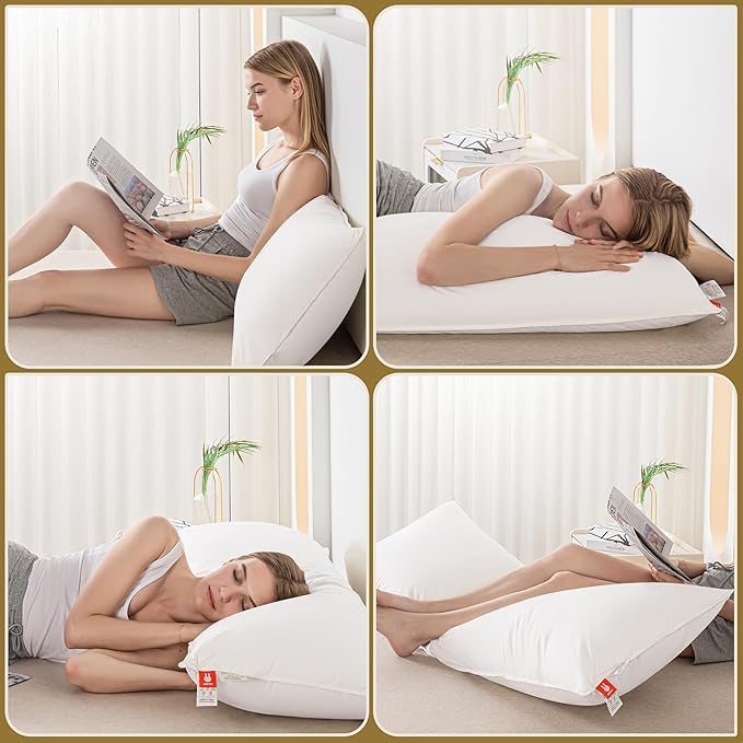 Goose Down Body Pillows for Adults, Large Body Pillow for Side Sleeper - Image 7