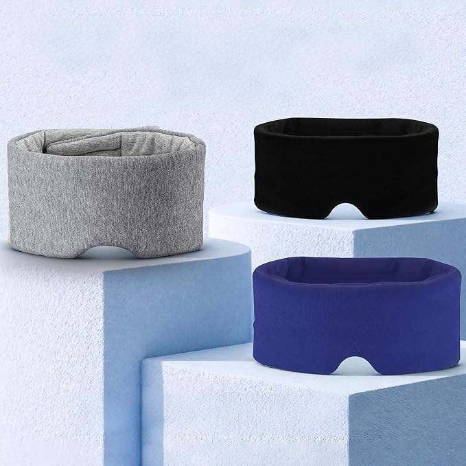 Cotton Sleep Eye Mask for Men, 100% Blocking Light Eye Mask Sleeping for Side - Image 7