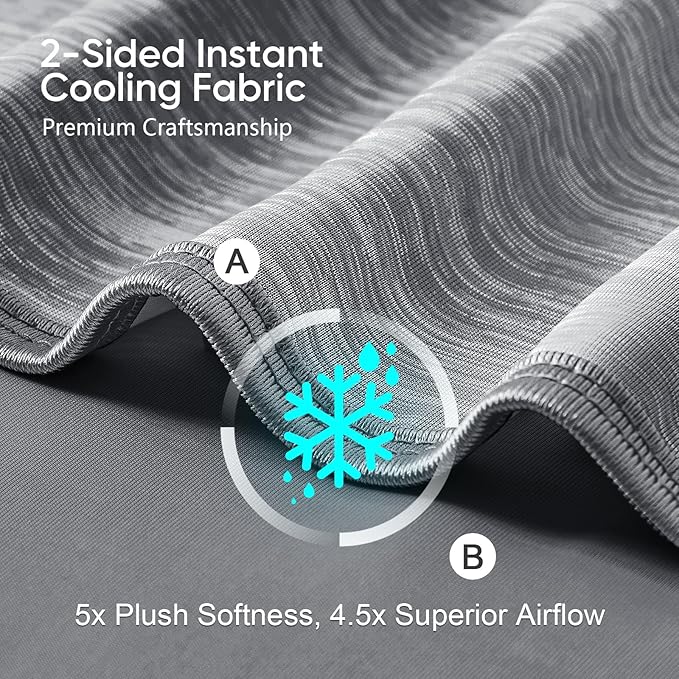 KMUSET Cooling Blanket Twin, Double Sided Summer Cooling Blankets - Image 3