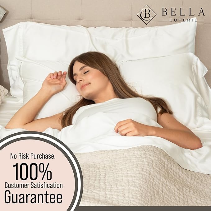 Bella Coterie | Luxury Bamboo Viscose Standard Size Pillowcase Set | 100% - Image 5