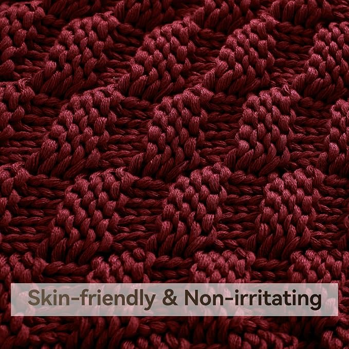 Knitted Weighted Blanket for Adult, No Beads Heavy Blanket 60” x 80'' 17lbs - Image 4