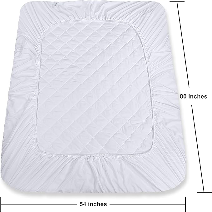 Utopia Bedding Quilted Fitted Mattress Pad, Full XL Size, Elastic Fitted - Image 4