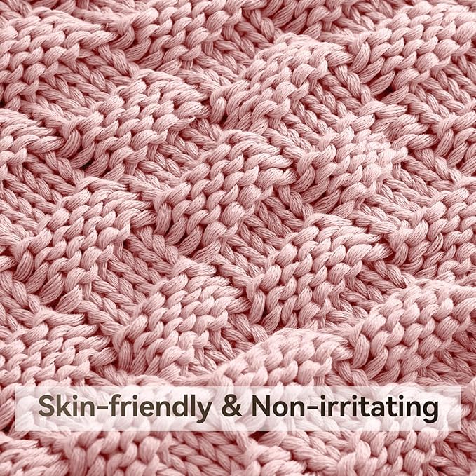 Knitted Weighted Blanket Adults, No Beads Heavy Blanket 36” x 48'' 3lbs - Image 4