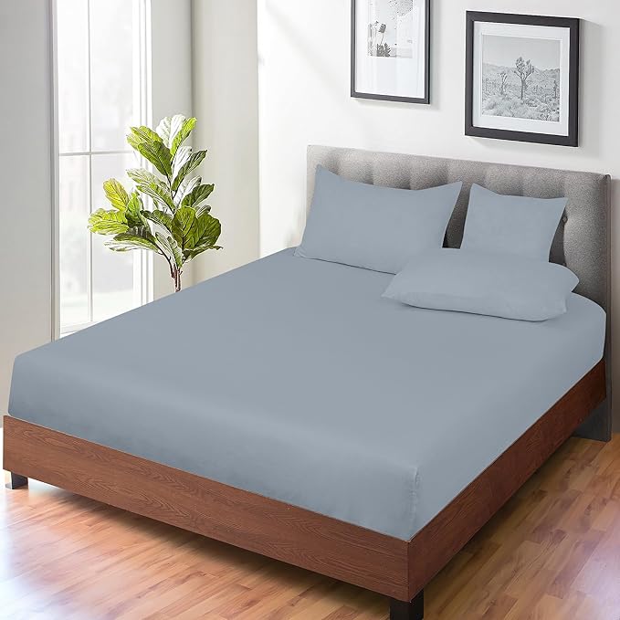 ROYALE LINENS 300 Thread Count 100% Long Staple Combed Cotton Fitted Sheet King - Image 7