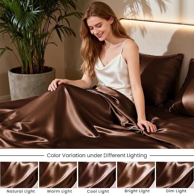 Love's cabin Twin Satin Sheets Sets - Image 7