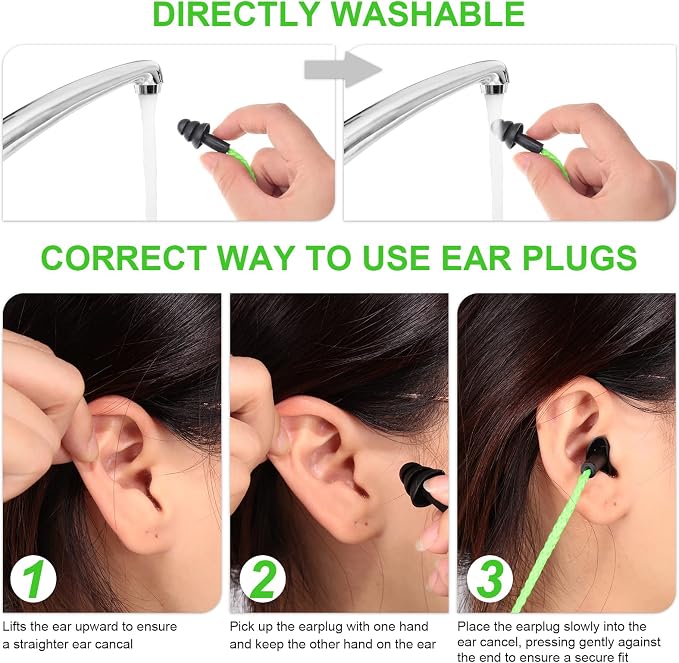 Tondiamo 200 Pairs Ear Plugs Reusable Silicone Earplugs - Image 4