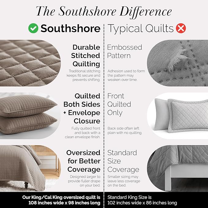 Southshore Fine Living, Inc. Oversized Quilt, King Size Bedding Set, Soft - Image 4