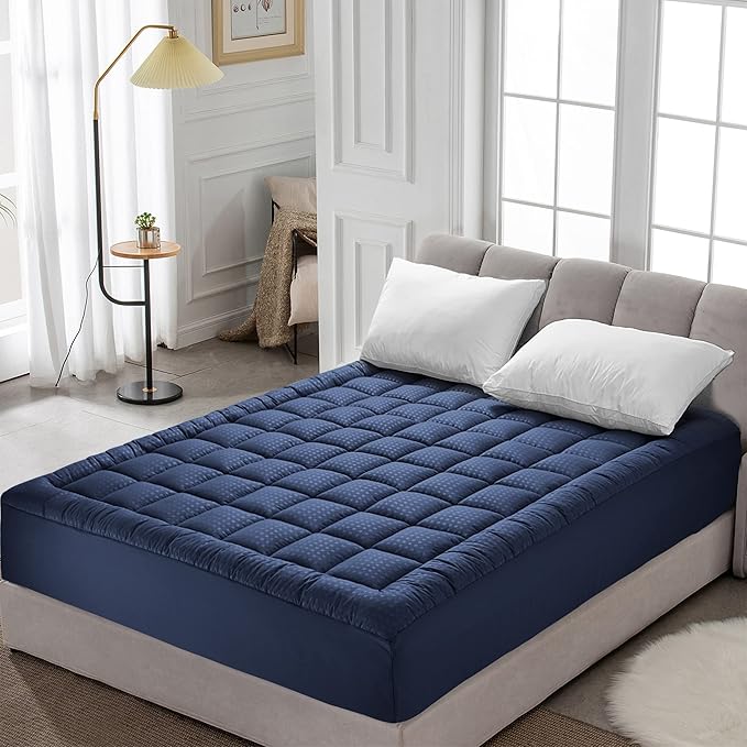 HYLEORY California King Mattress Pad Quilted Fitted Mattress Protector Cooling - Image 7