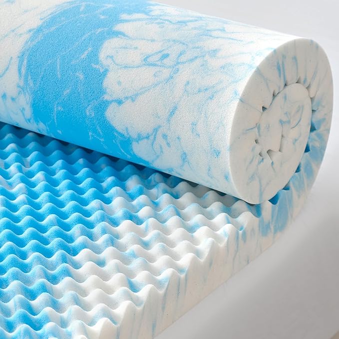 SINWEEK 3 Inch Egg Crate Memory Foam Mattress Topper Full Size, Soft Mattress by SINWEEK