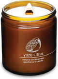 Hemlock Park Yuzu Citrus Apothecary Hand-Poured Scented Candle | Crackling Wood by HemlockPark