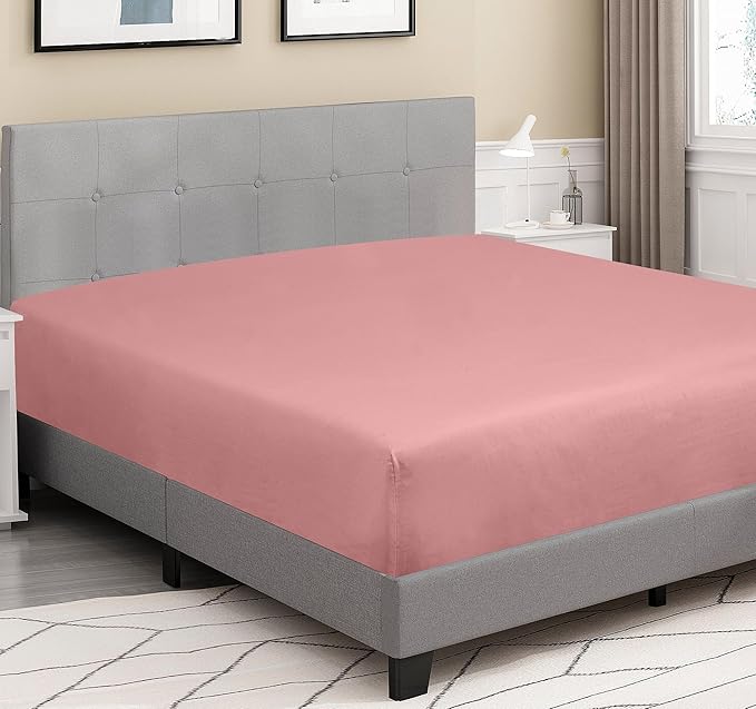 ROYALE LINENS 300 Thread Count 100% Long Staple Combed Cotton Fitted Sheet Queen - Image 4