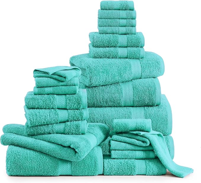 LANE LINEN 24 PCs 100% Cotton Bath Towels Set by LaneLinen