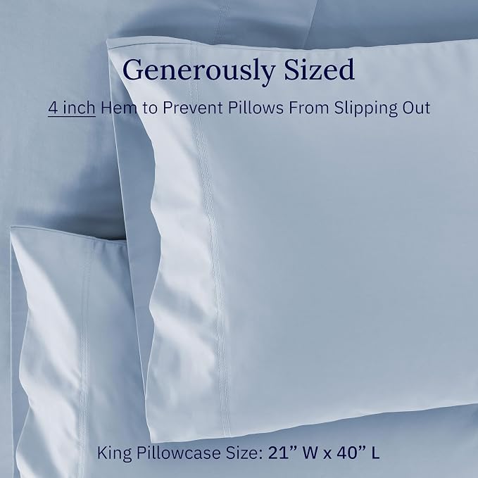 CALIFORNIA DESIGN DEN Luxuriously Soft Hotel Quality 600 Thread Count, 100% - Image 5
