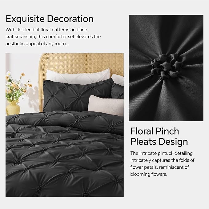 BEDELITE Black Comforter Set Queen - Image 4