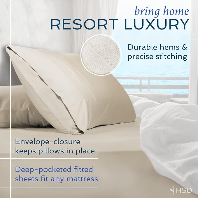 Hotel Sheets Direct 100% Viscose Derived from Bamboo Sheets Set Twin - Image 4