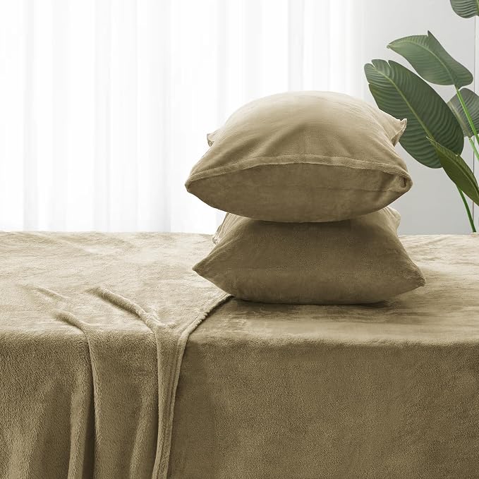 BEDELITE Flannel Sheets Queen Size Camel - Image 7