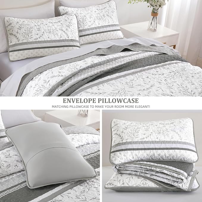 DJY Striped Quilt Set Queen Size - Image 7