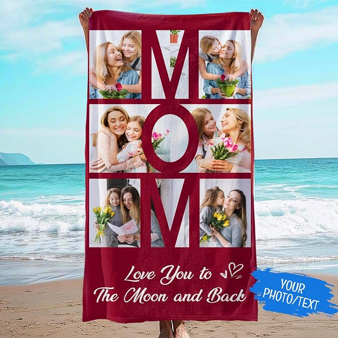 JML Mothers Day Birthday Gifts for Mom from Daughter Son, Personalized Beach - Image 2