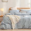 BESTOUCH Duvet Cover Set 100% Washed Cotton Linen Feel Super Soft Comfortable by BESTOUCH