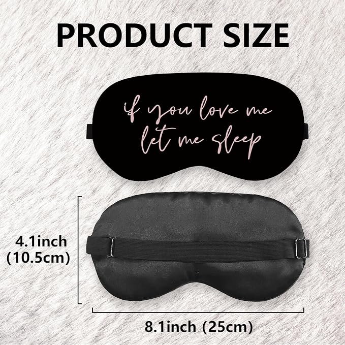 Let Me Sleep Silk Eye Mask for Sleeping, Funny Sleep Mask, Airplane Travel Nap - Image 7