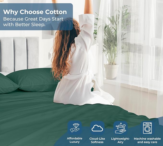 Royale Linens 100% Organic Cotton Full Flat Sheet Only - Image 7