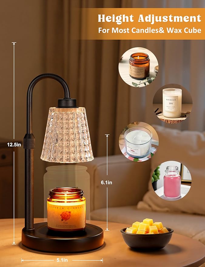 Innqoo Black Crystal Candle Warmer Lamp - Image 3