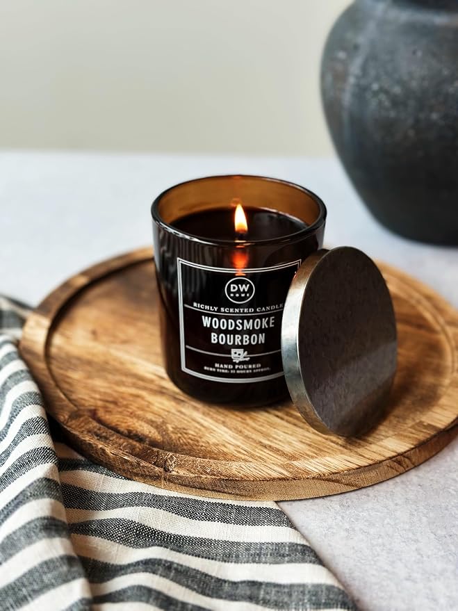 DW Home Woodsmoke Bourbon Scented Candle – Smoked Vanilla, Oak Aged Bourbon & - Image 5