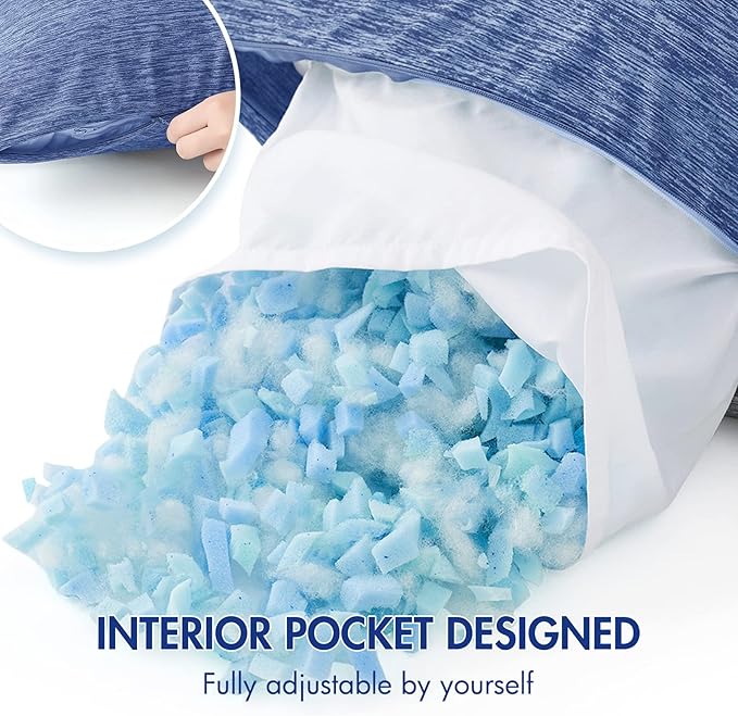 MIULEE Body Pillow for Adults Shredded Memory Foam for Sleeping - Image 3