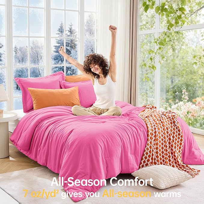MUXHOMO Full Comforter Sets, All Season Ultra Soft Down Alternative Bedding - Image 4