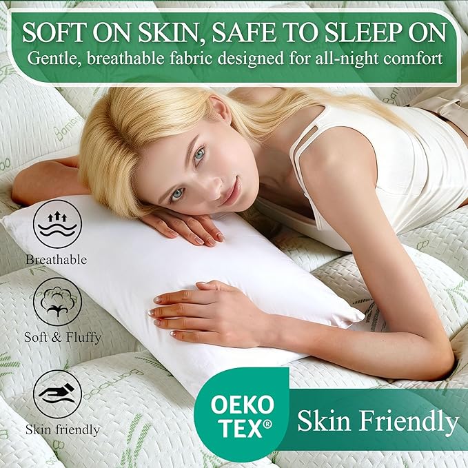 3 Inch Full Mattress Topper, Plush Pillow Top Matress Topper - Image 5