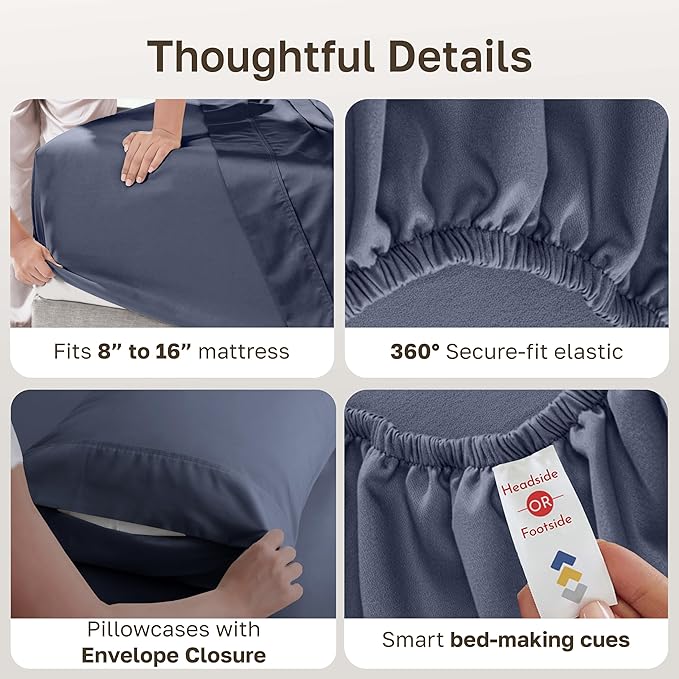 California Design Den 6-Pc King Size Sheet Set - Image 6