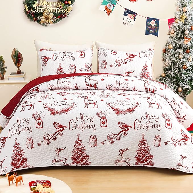 Exclusivo Mezcla Reversible Christmas Quilts Queen Size by ExclusivoMezcla
