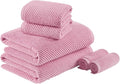 Madison Park Bathroom Towel Set of 6 Diagonal Ribbed, 500 GSM by MADISONPARK
