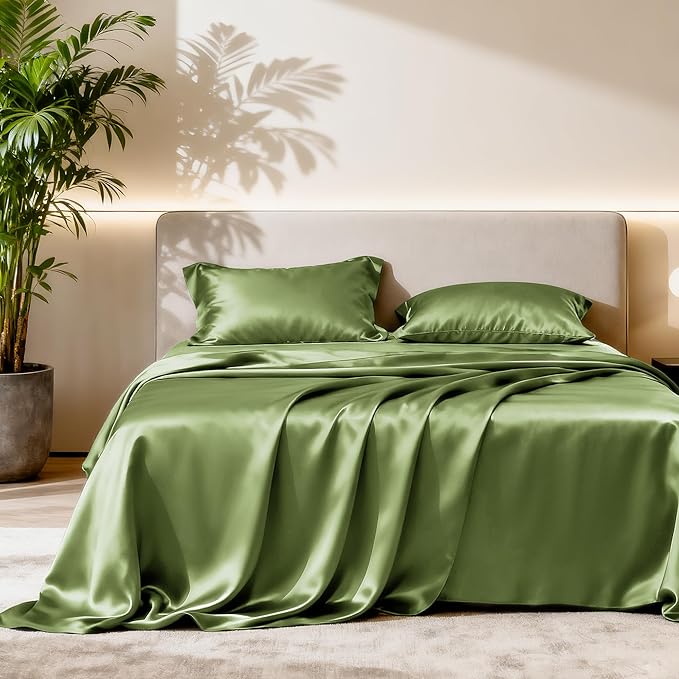 Love's cabin Twin Satin Sheets Sets by Lovescabin