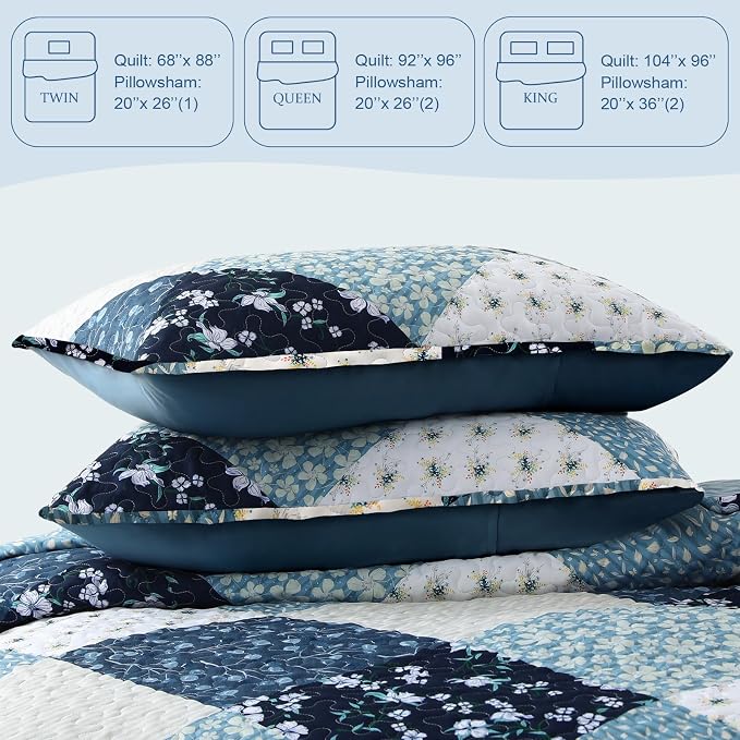Exclusivo Mezcla Reversible Boho Quilts Queen Size - Image 6