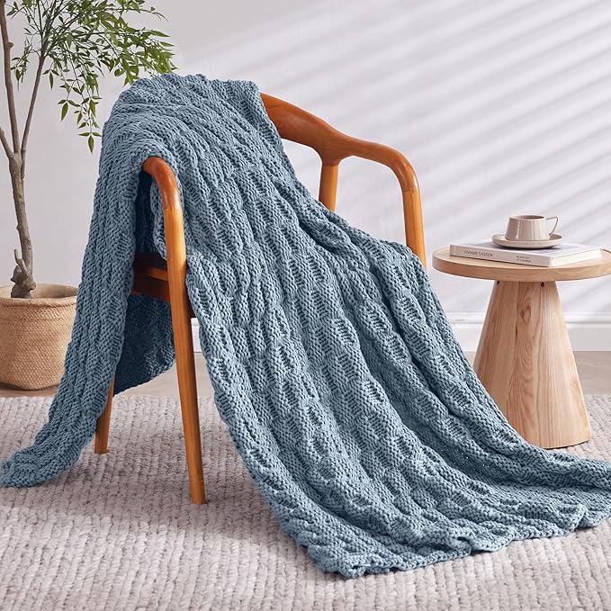 Knitted Weighted Blanket Kids, No Beads Heavy Blanket 36” x 48'' 3lbs, - Image 2