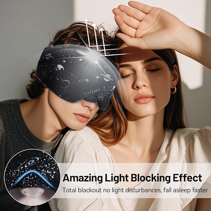 LOVE EYE Dual Side Sleep Mask, Ice Silk Eye Sleeping Mask & Blindfold - Image 3