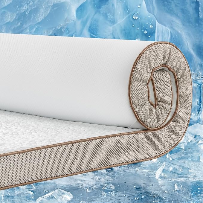 BedStory Cooling Mattress Topper Twin XL, 3 Inch Gel Infused Memory Foam Topper by BedStory