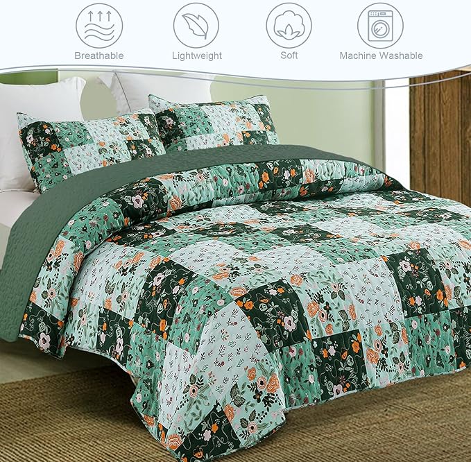 Exclusivo Mezcla Reversible Boho Quilts Queen Size - Image 2