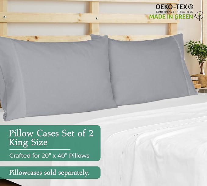 Royale Linens King Pillowcase Set of 2 - Image 2
