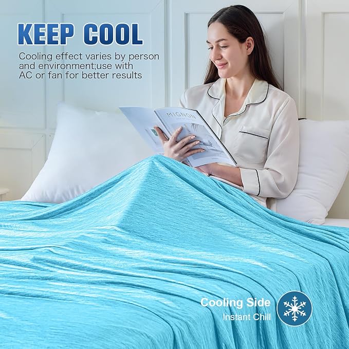 KMUSET Cooling Blanket Twin, Double Sided Summer Cooling Blankets - Image 5