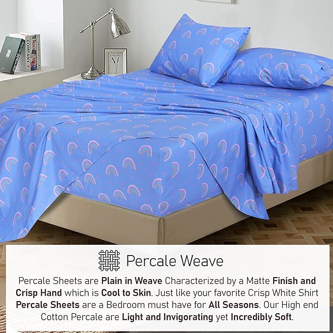 RUVANTI 100% Cotton Sheets – Full Size Percale Bedding, Cooling & Breathable - Image 6
