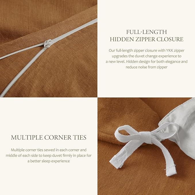 DAPU 100% Linen Duvet Cover Set - Image 6