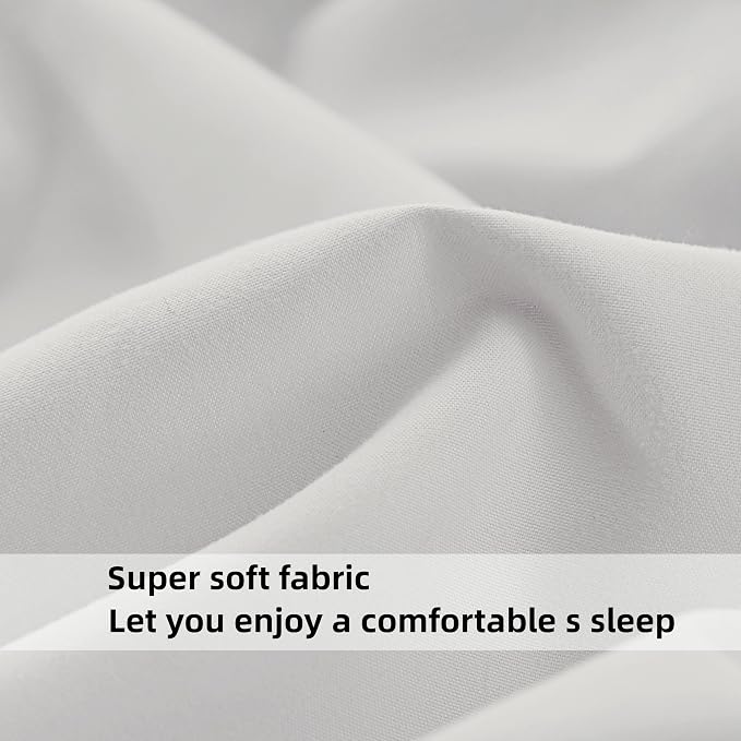 HBHLFZ Twin Fitted Sheet Only, Soft Breathable Bottom Sheet - Image 4