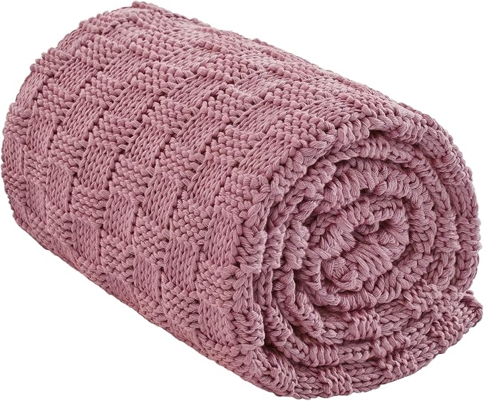 Knitted Weighted Blanket for Adult, No Beads Heavy Blanket 50” x 60'' 5lbs by Unknown