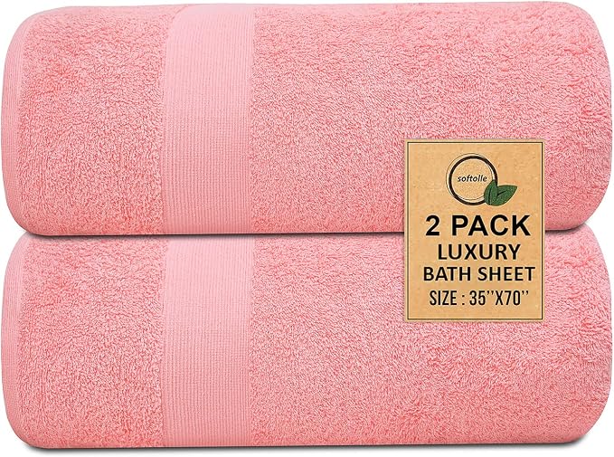 Softolle 100% Cotton Luxury Bath Sheets - Image 2