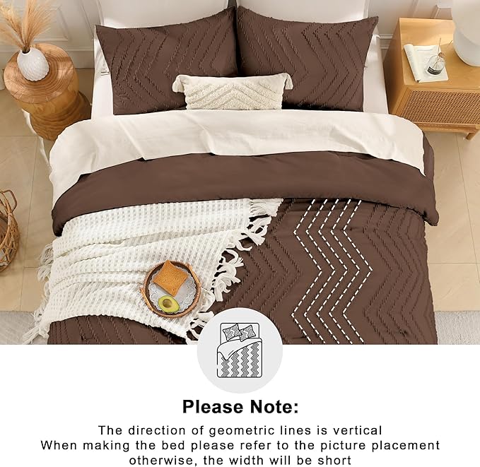 Andency Brown Twin/Twin XL Comforter Set, Twin Bed Comforter - Image 5