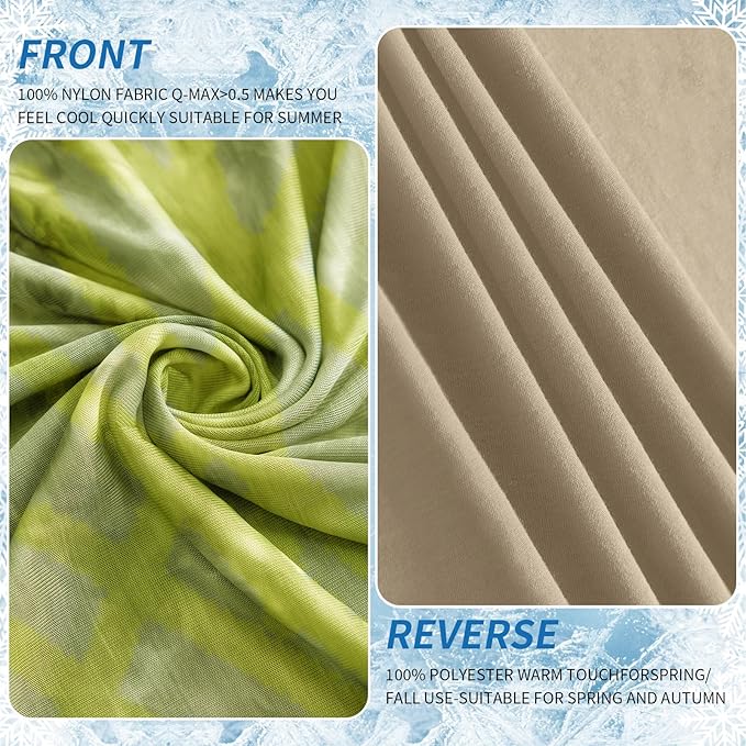 Guohaoi Cooling Throw Blanket for Hot Sleepers, Decortive Tie Dye, Arc-Chill - Image 6