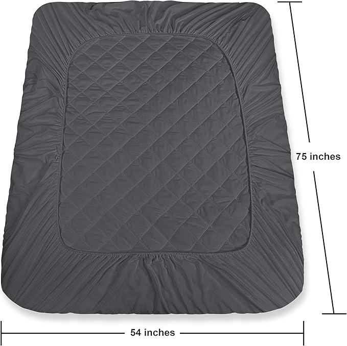Utopia Bedding Quilted Fitted Mattress Pad, Full Size, Elastic Fitted Mattress - Image 4
